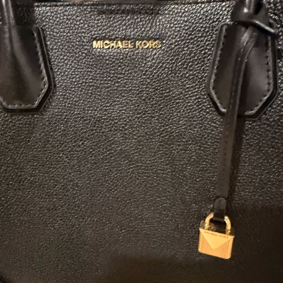 Michael Kors Black Satchel with Gold Accent - Picture 2 of 5
